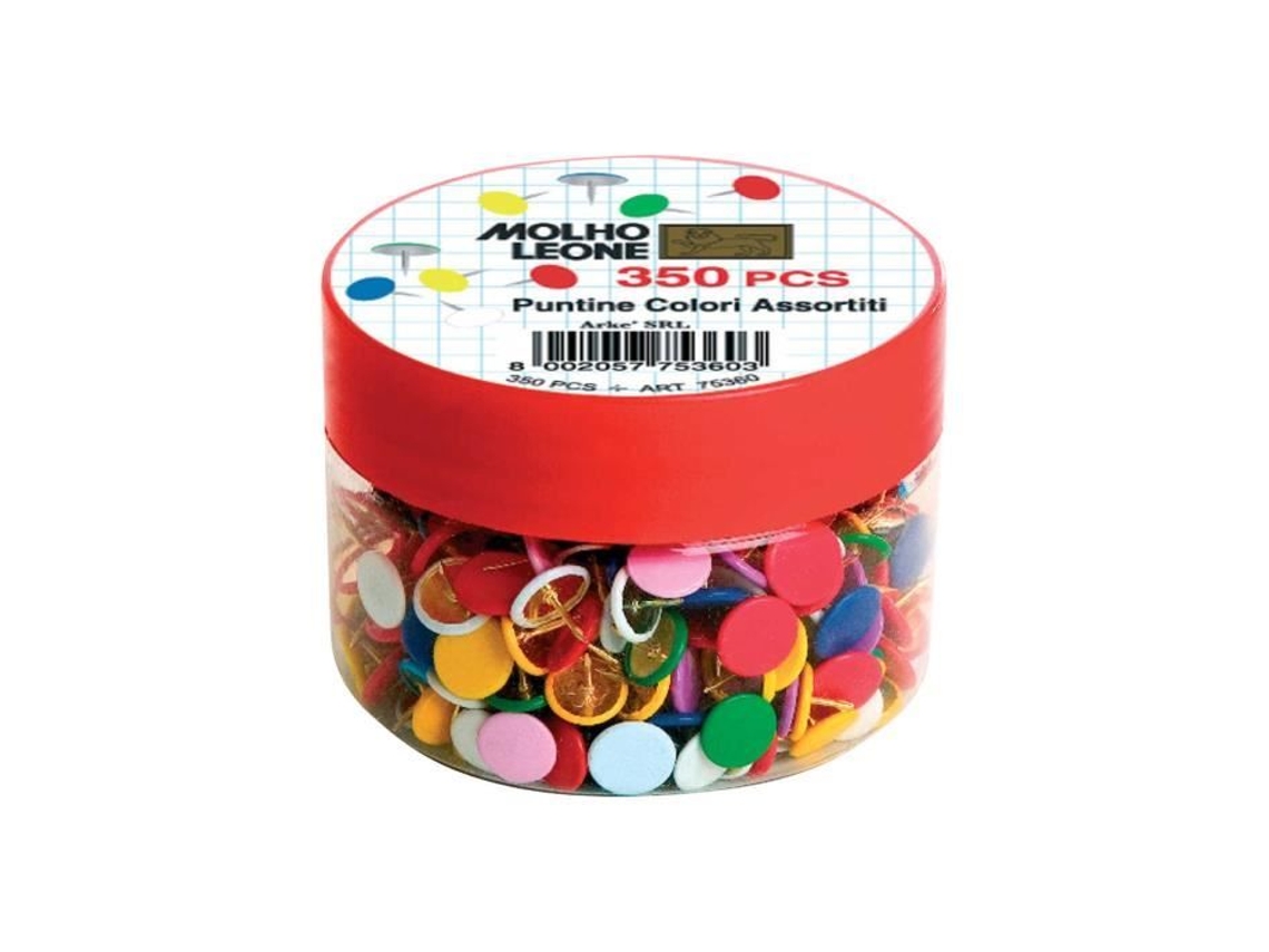 Molho Leone Thumbtacks Cores Sortidas Pacote de 350
