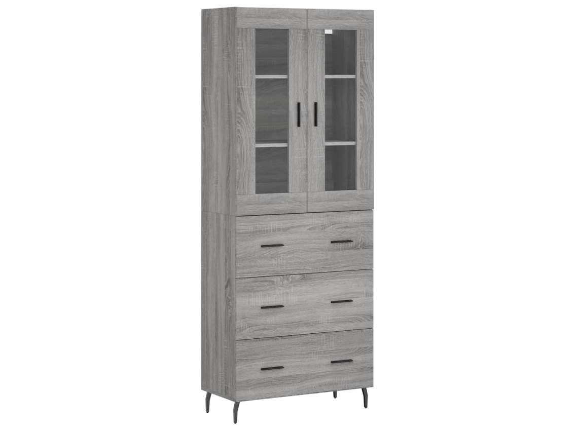 Aparadores 3pcs MAISON EXCLUSIVE em Madeira Cinzento Cimento