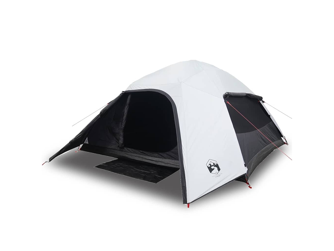 Tenda de campismo cúpula p/ 4 pessoas VIDAXL opaca impermeável branco