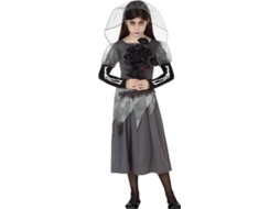 Fato de Menina DISFRAZZES Noiva Cadáver Halloween (Tam: 3 a 4 Anos)
