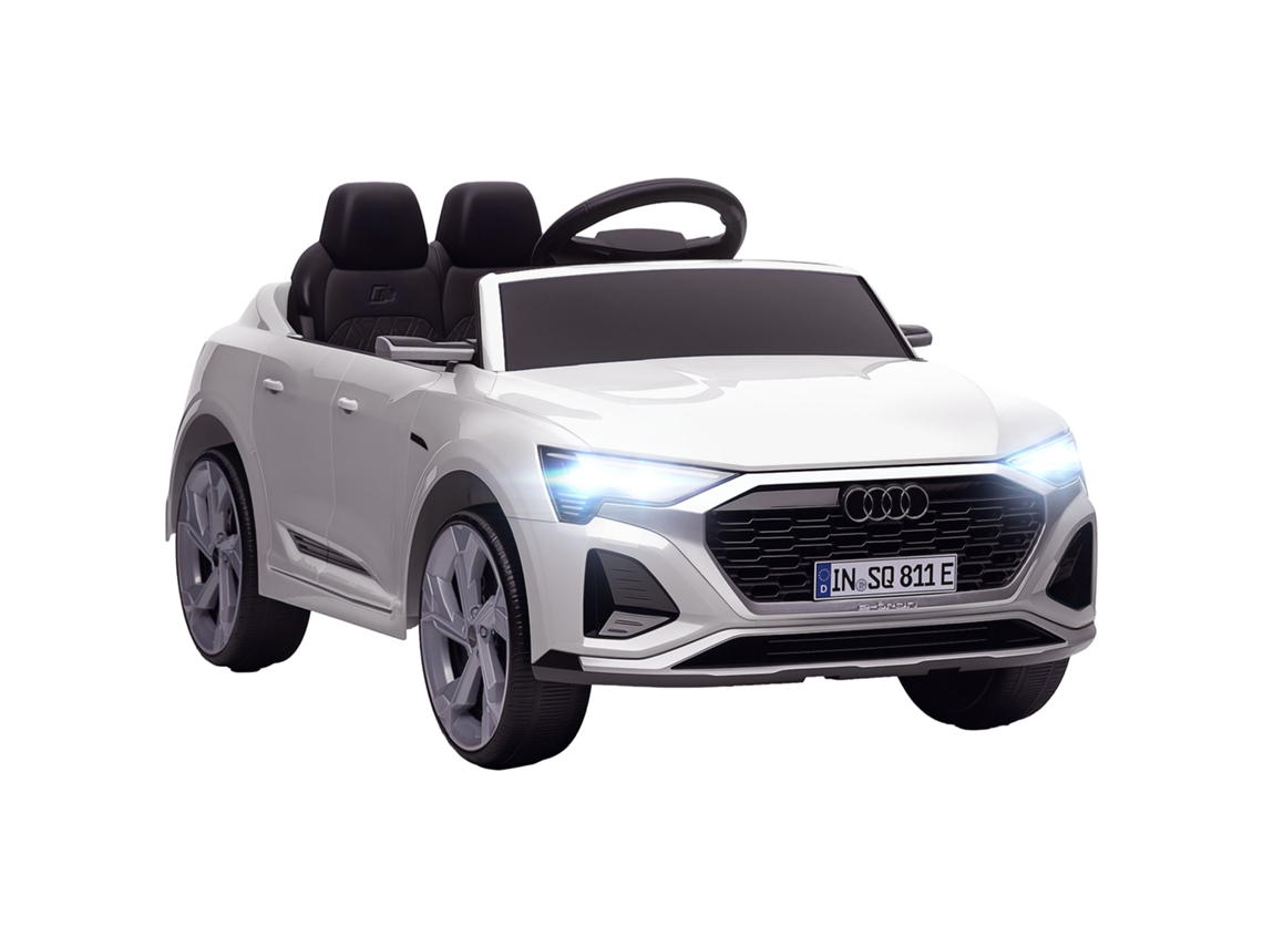 Carro Elétrico Q8 12v, 3-5km/h, Controle, Faróis, Música, Branco