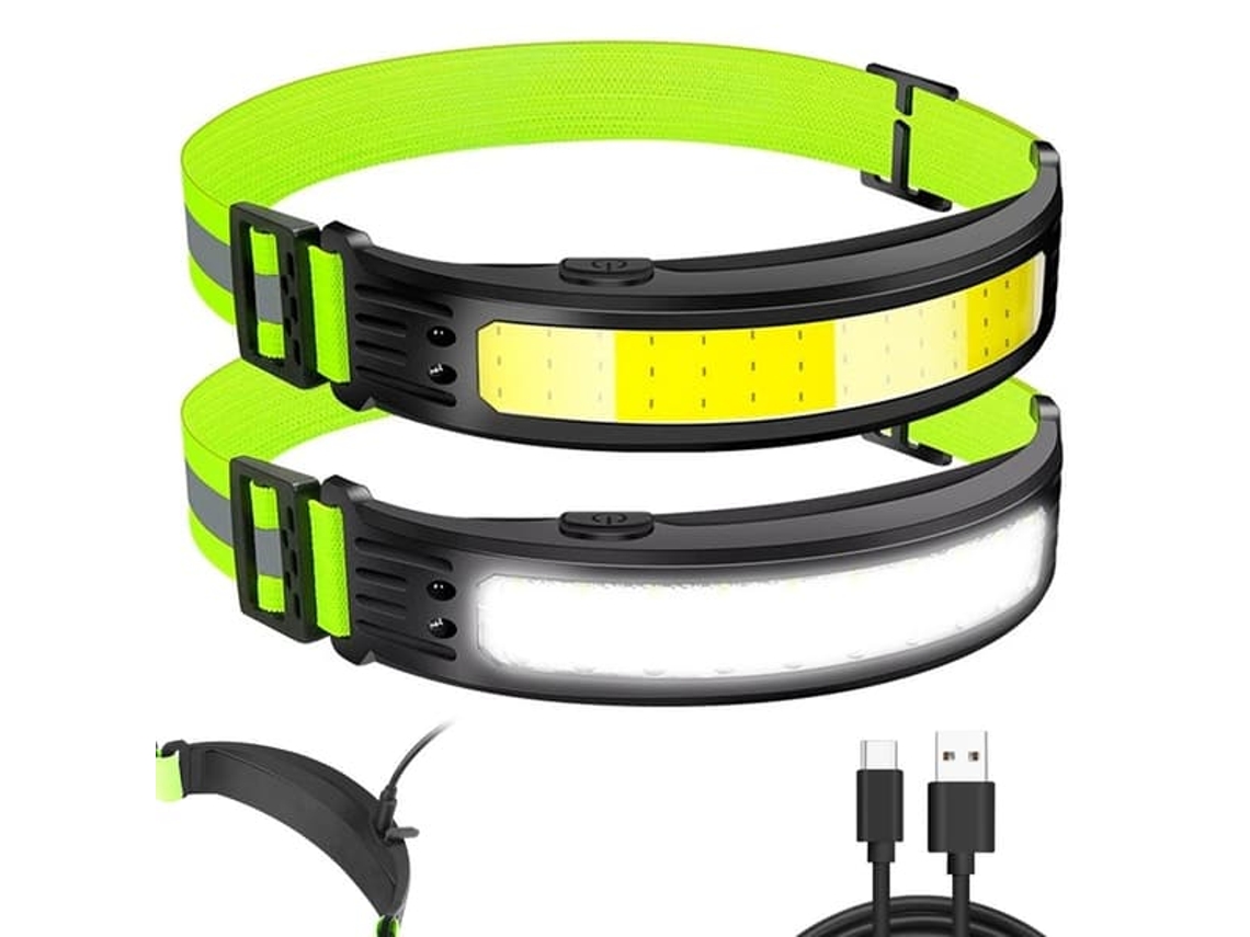 Lanterna de cabeça recarregável Brilvibera LED COB / Lanterna de cabeça com refletor