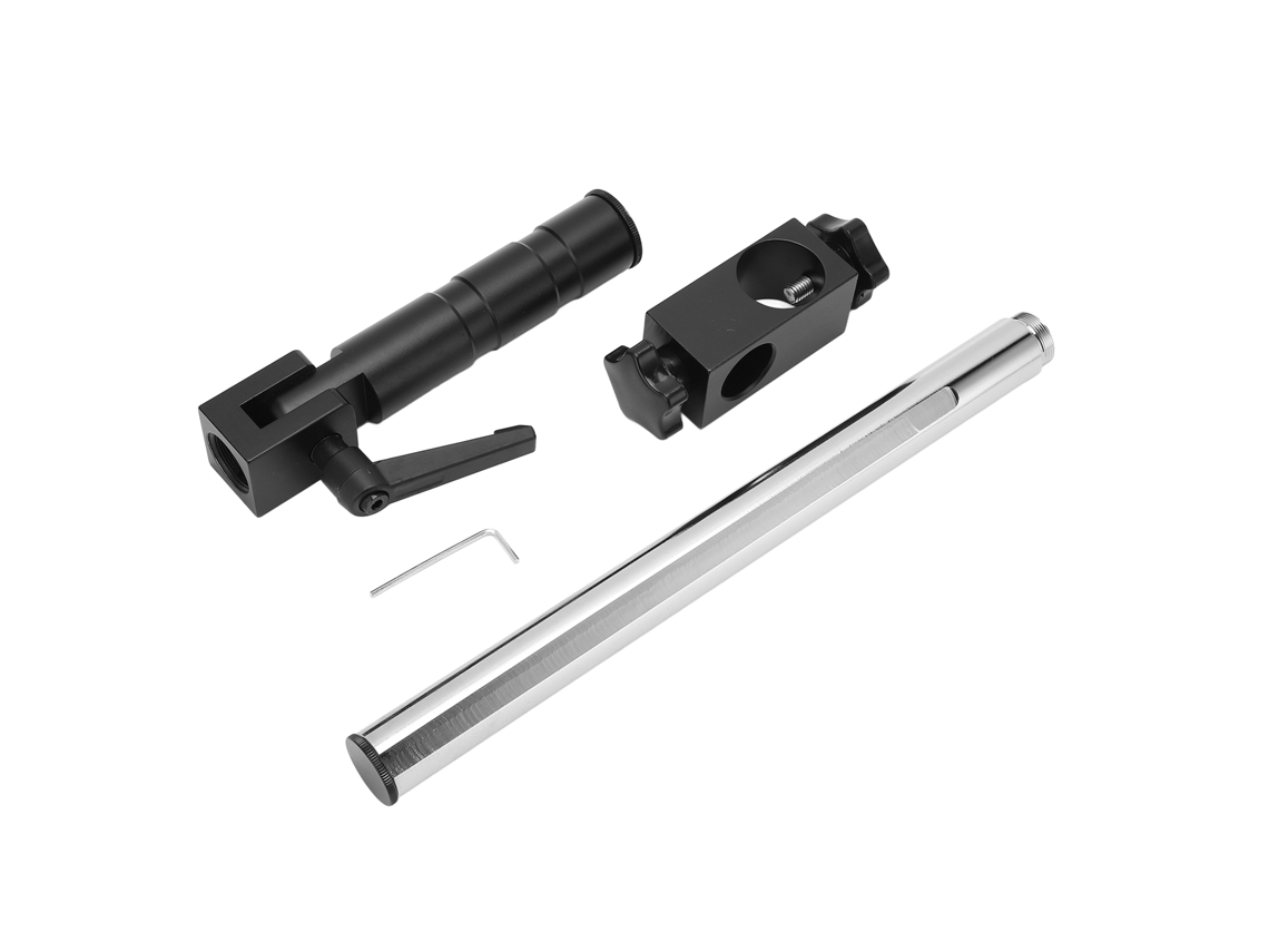Suporte Ajustável de Microscópio Industrial de Aço Duro 32mm com Base de Mesa | S/MARCA