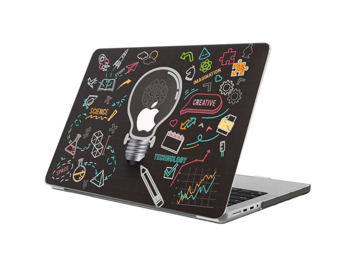 Capa Protetora Booling Para Macbook Air De 13 Polegadas - Rígida - Antiderrapante - Estampa De Lâmpada Preta