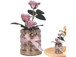 Luminária Rosa De 3 Cores Com Regulador Intensidade Romântica.