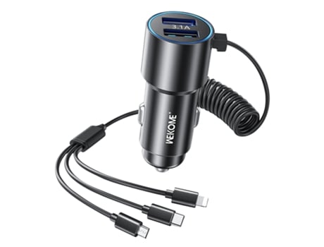 Carregador Carro Usb WK Preto