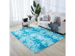 Tapete Ehstmind Pelúcia Tie Dye Moderno Lavável Antiderrapante Multicor (100x50x50cm)