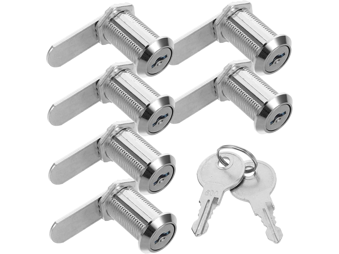 Conjunto De 6 Fechaduras Metálicas Para Móveis, Resistentes E Com