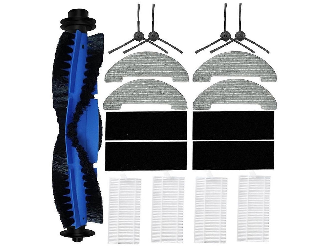 Kit De Acessórios Para Aspirador Robô Xiebro: Para Hr101/t8s, Composto Por 1 Escova Rotativa, 4 Escovas Laterais, 4 Filtros Hepa E 4 Panos De Li_ptg