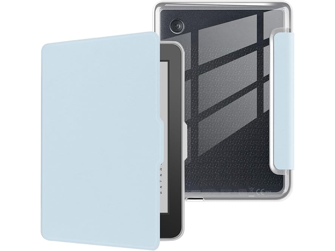 Capa para Kobo Clara 2e de 6 Polegadas, Capa Traseira Transparente em Tpu Azul Celeste SIURN