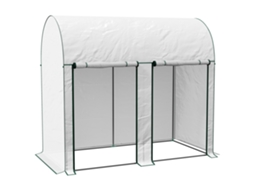 Estufa de Jardim 2m², 2x1x1,78m, aço PE, anti UV, branca, 2 portas com zíper BTFORUS