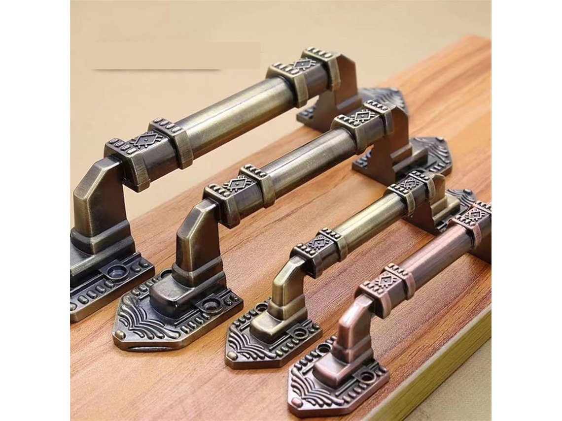 Puxador Longo Retrô Em Bronze, Estilo Chinês, Para Móveis De Cozinha, Gavetas, Armários E Guarda Roupas 1 Peça Cor