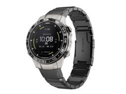 Bracelete para Garmin Marq Aviator Gen 2 Aço Inoxidável com Estampa de Casco de Tartaruga Preto XIAOMOYU (22mm)