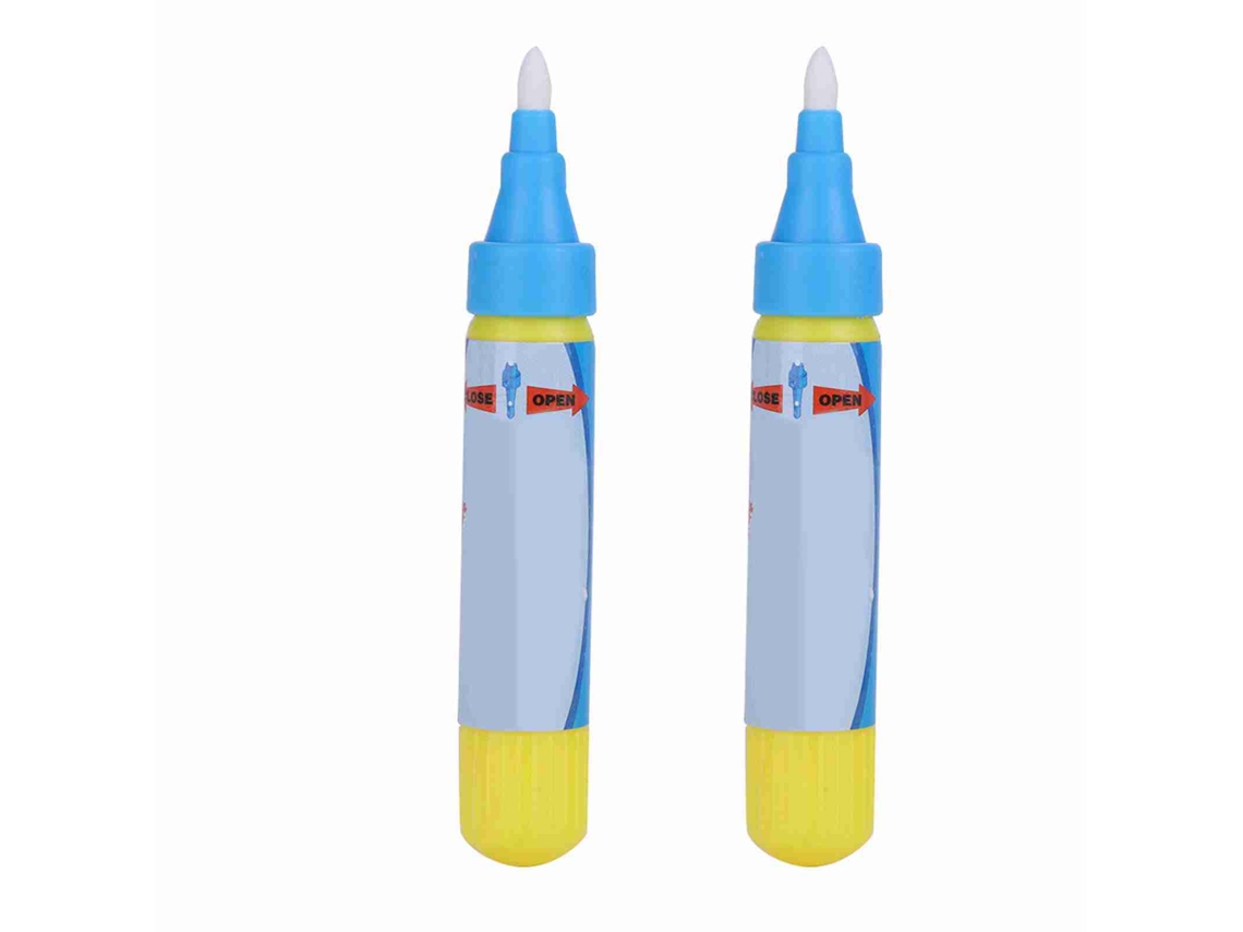 Mali 2pcs/set Caneta Mágica de Água para Bebê Desenho Tapete Infantil Presente (azul)