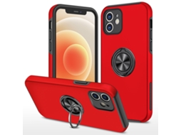 Suporte Casa Para Iphone 12 Pele Sintética Vermelho