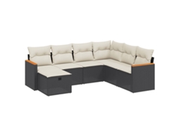 Garden Sofa Set, Garden Sofa Sets Vidaxl Preto Rattan / Vime (n/a)