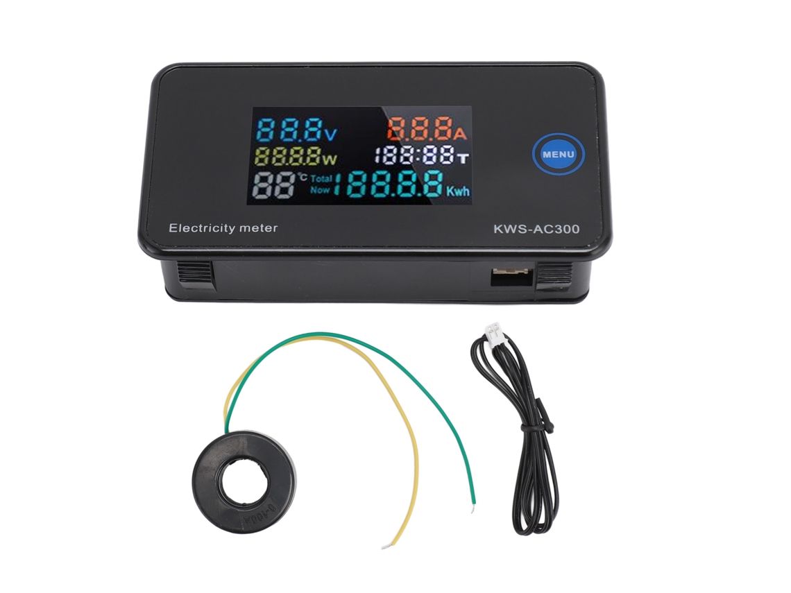 Aetheria medidor Digital de Volt amp Ac50 300v 100a com Display Lcd e Medição de Temperatura