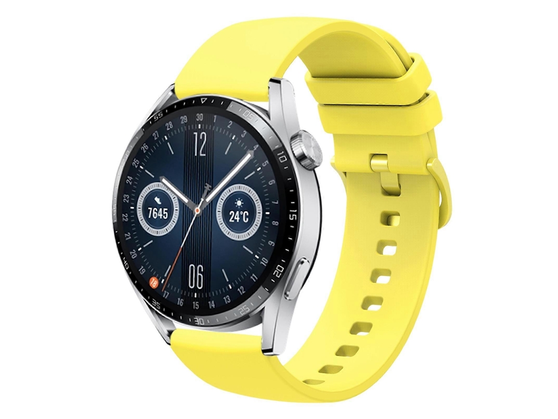 Pulseira De Silicone Macio De Cor Sólida Para Huawei Watch Gt3 46mm 22mm