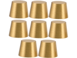 Conjunto De 8 Peças Bandejas Com Pés Cobre Para Exibição, Servir E Elevar Tábuas De Corte, Em Latão Dourado