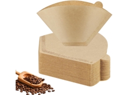 Filtro De Papel Para Café, 200 Unidades, Não Branqueado, Em Formato Leque. Clássico, Cesta Cafeteira Filtro.