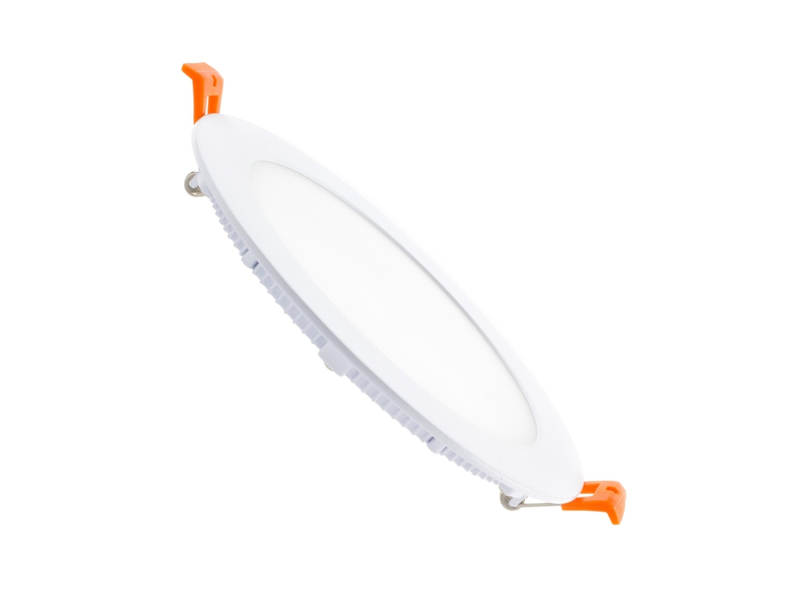 Placa Led Circular Superslim De 9 W, Com Diâmetro De Corte De 135 Mm 3000k Branco Quente