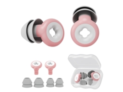 Conchas Ouvido Silicone Reutilizáveis Anti ruído Rosa para Dormir