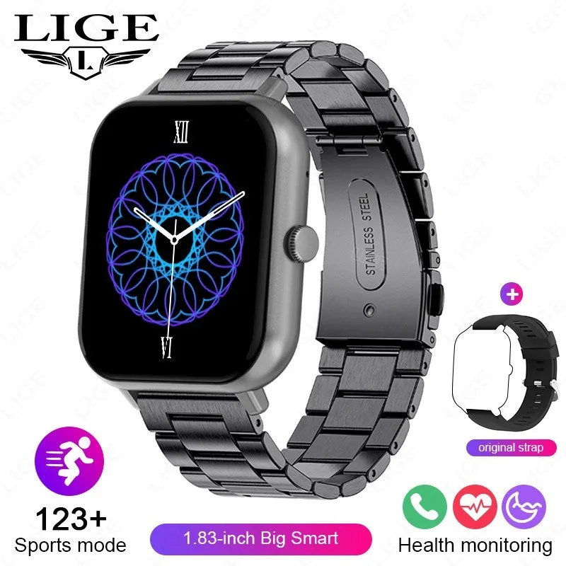 Smartwatch Gps com Tela de 1,83 Polegadas, Mais de 100 Modos Esportivos e Chamadas Bluetooth MDUG