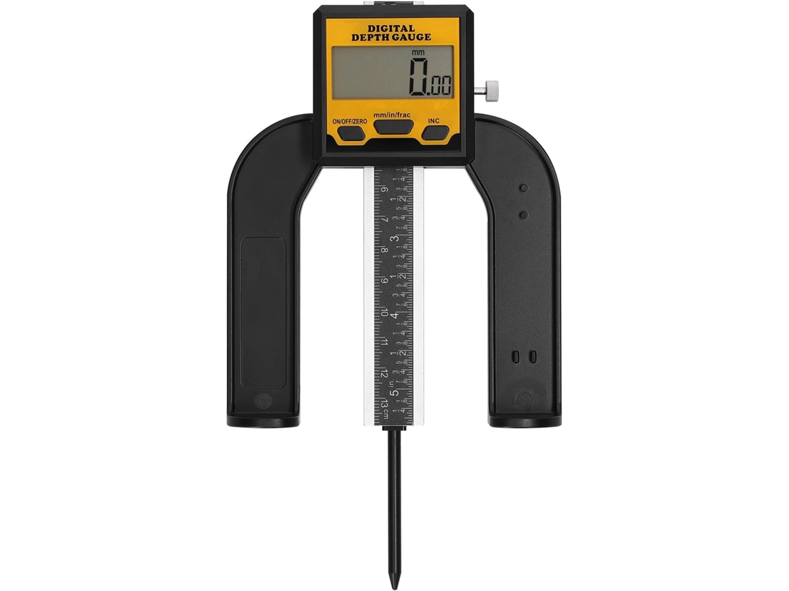 Medidor Digital De Altura E Profundidade Com Visor Lcd, Base 3 Modos,