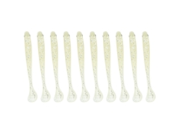 Isca Artificial Ar41 75mm T Tail Soft Worm Prata 10pcs