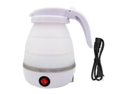 Chaleira Plegável de Silicone 600ml, Anti Secagem, Portátil, Viagem 110V | S/MARCA