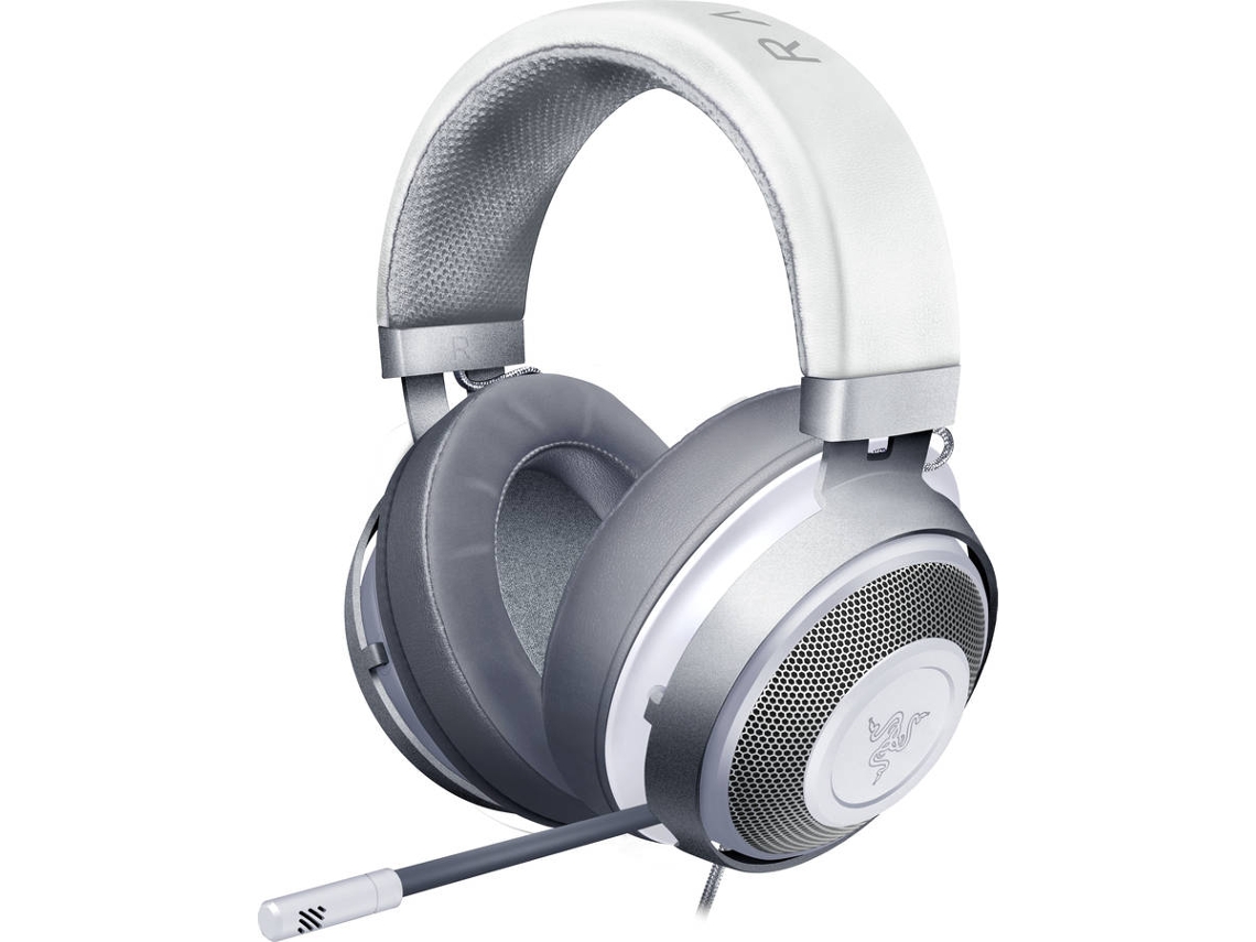 Auscultadores Gaming com Fio RAZER Kraken (Over Ear - Multiplataforma - Noise Cancelling - Branco)