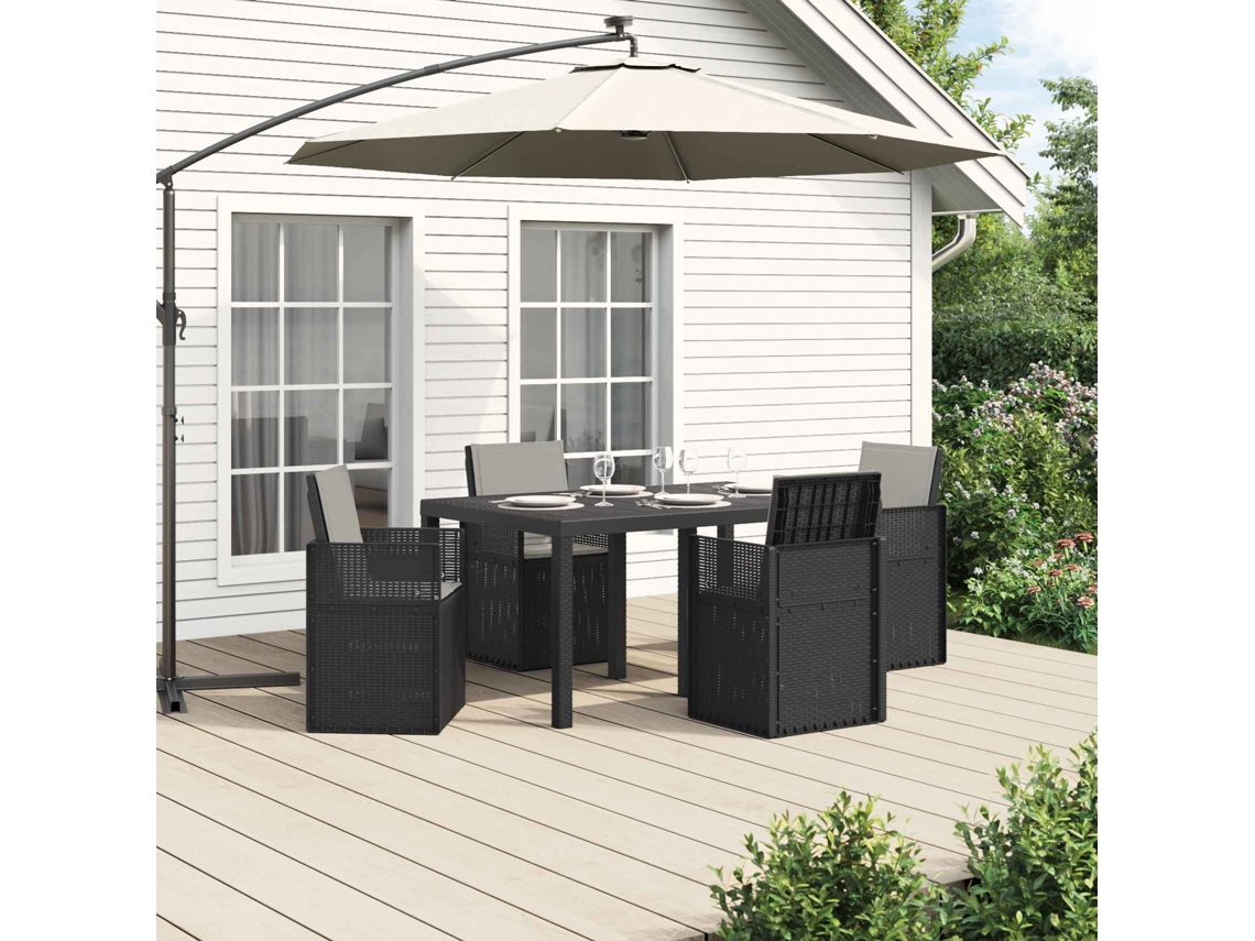 Vidaxl Conjunto De Jantar Para Jardim 5 Pcs Antracite E Cinzento-claro