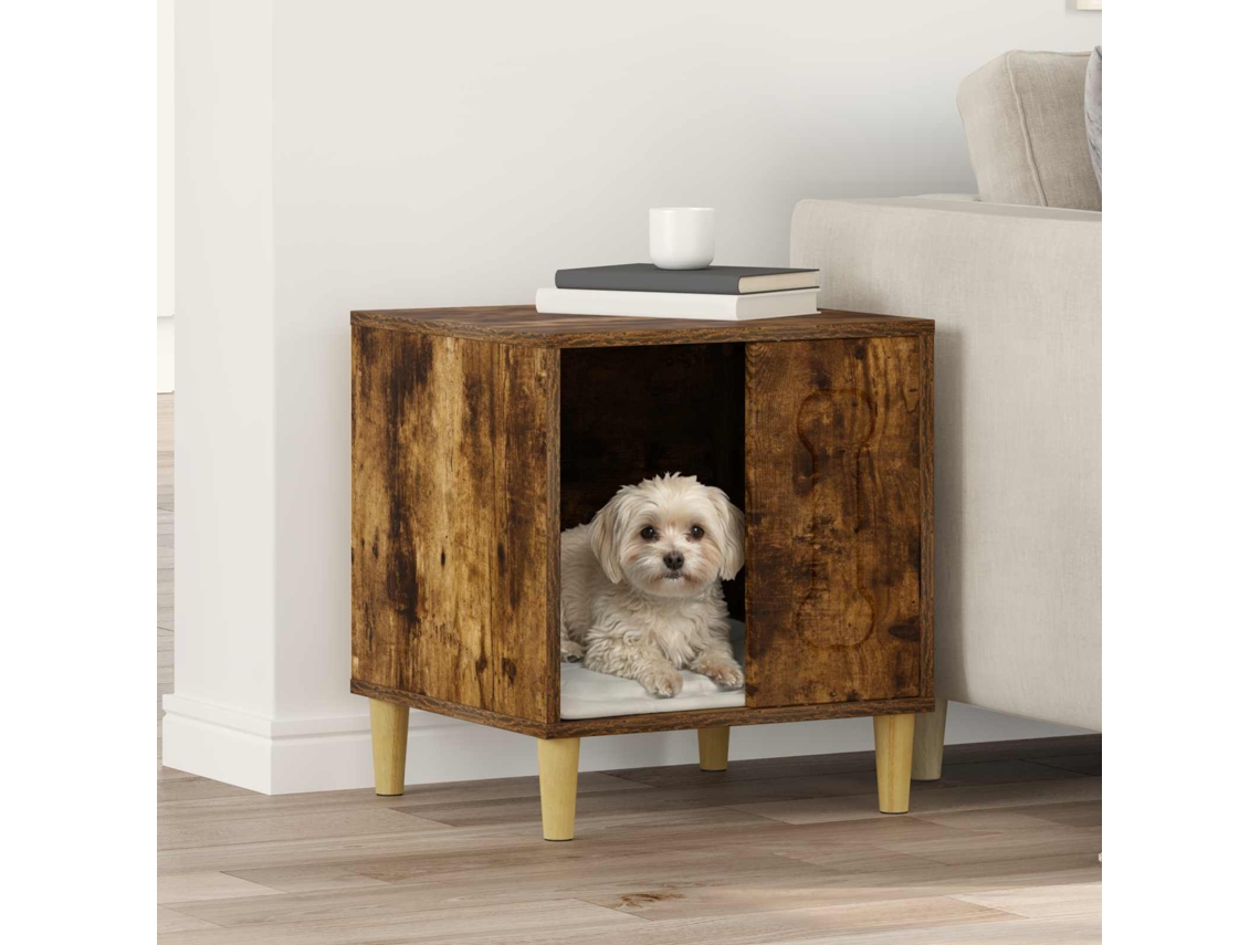 Vidaxl Casinha Para Cachorro Carvalho Defumado 44 X 42 X 49 Cm