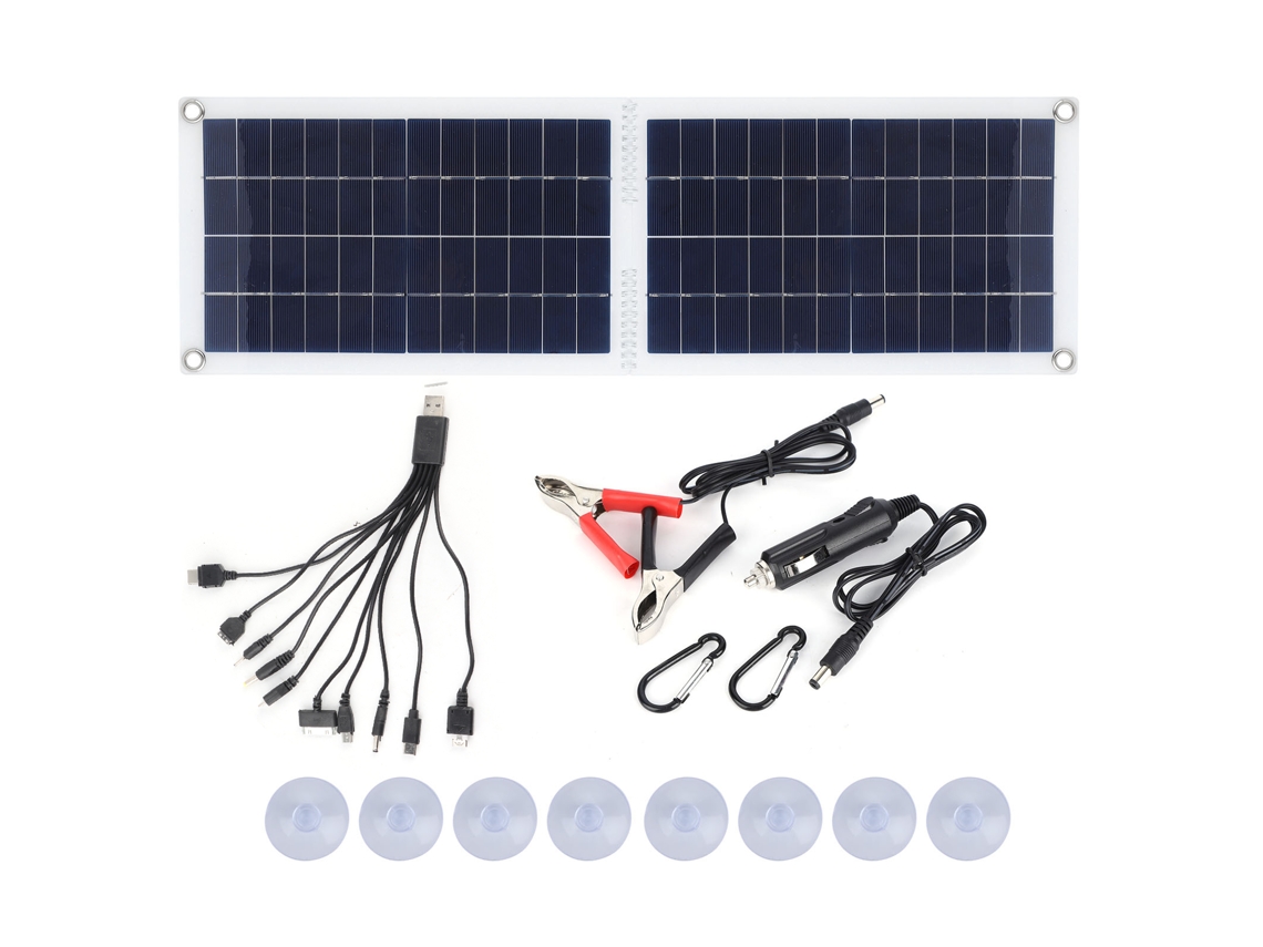 Painel solar dobrável Primerox 30w carregador USB DC para viagem camping outdoor | S/MARCA