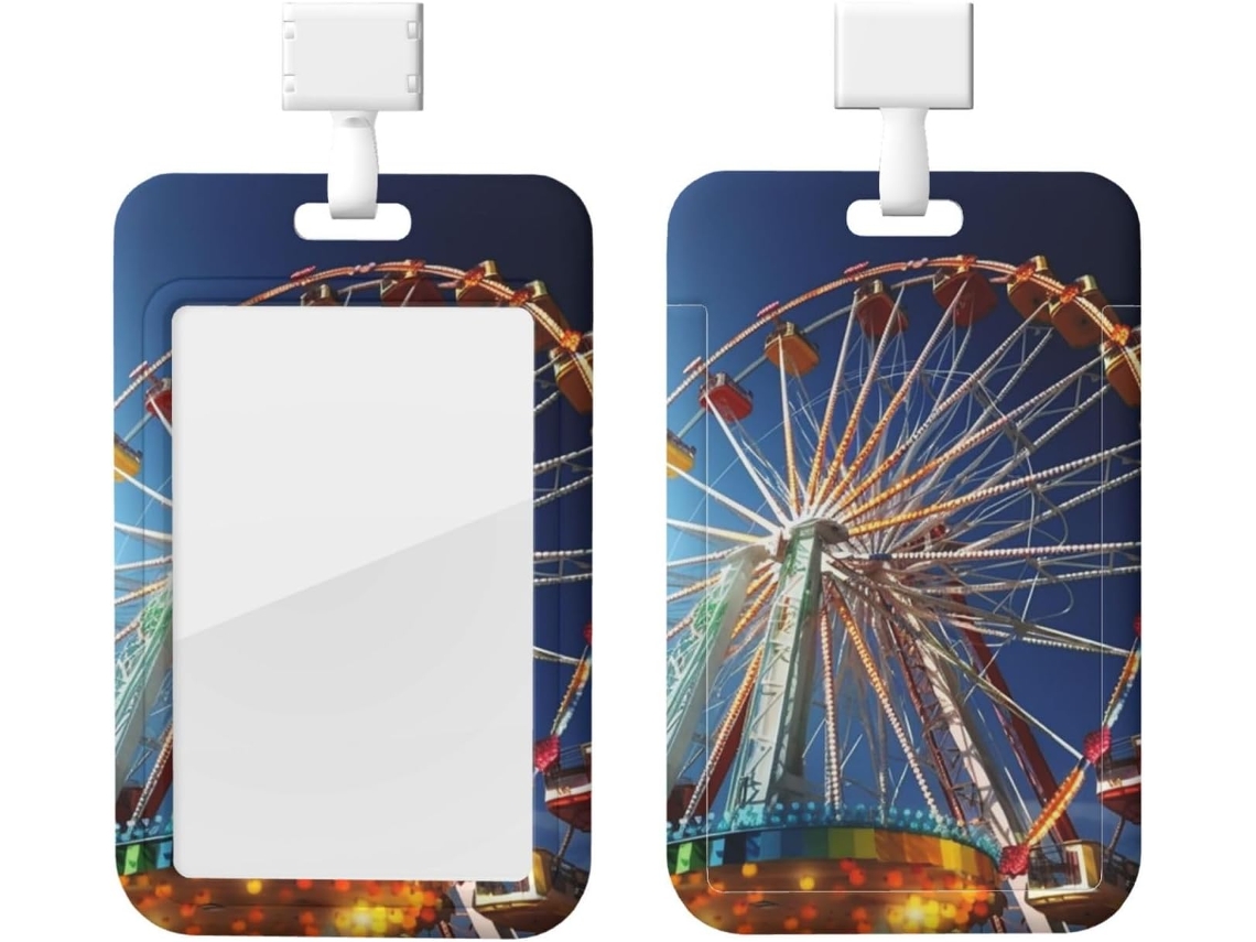 Suporte para Crachá com Cordão, Suporte de Plástico Impermeável para Crachá, Atrações Turísticas, Identificação de Crachás