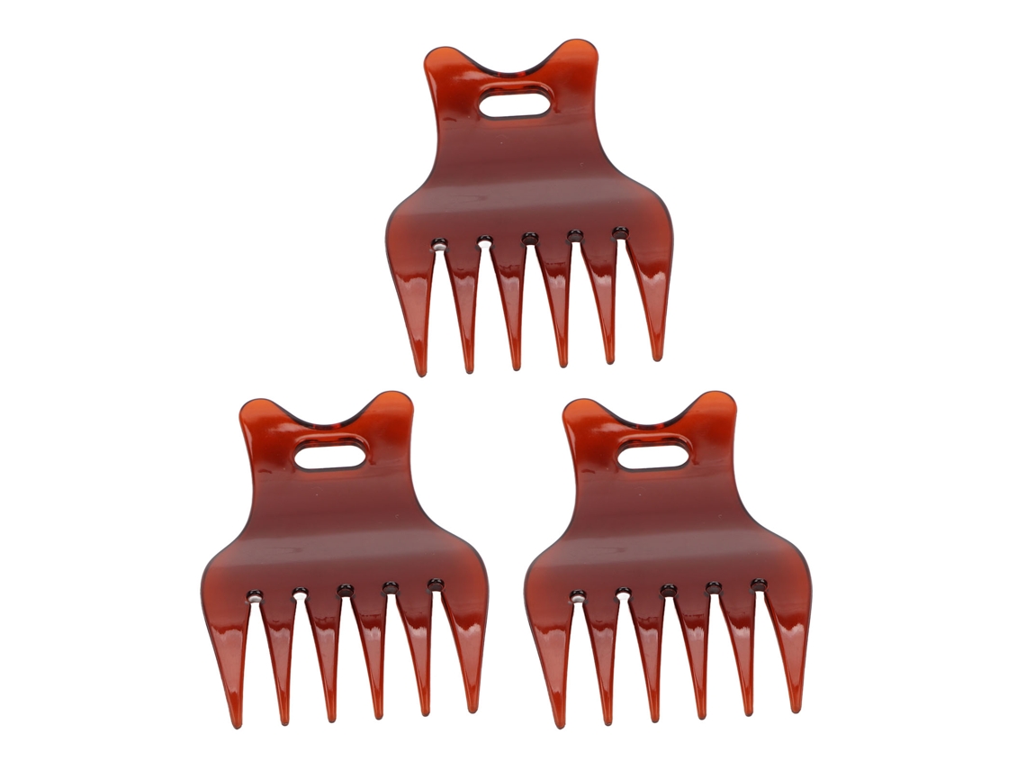 3 Peças Pente De Dentes Largos Com Dentes Arredondados Para Desembaraçar Cabelo E Estilo, Compacto Para Uso Em Salão E Lar