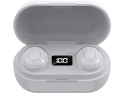 Auriculares Bluetooth True Wireless T8 (in Ear - Microfone - Noise Cancelling - Branco)