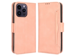 Capa Para Iphone 15 Pro Max Pele Sintética Anti-choque Rosa