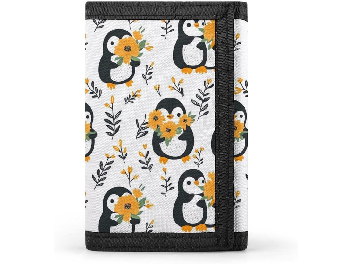 Pasta Masculina com Estampa Floral de Pinguins S/MARCA