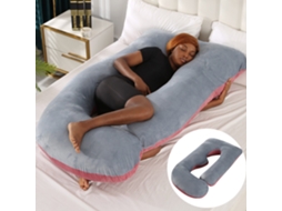 Almofada para Grávidas, Almofada de Amamentação, Alivia as Dores da Gravidez, Item Essencial para Gestantes SPQMENT (65x90x175cm cinza vermelho)