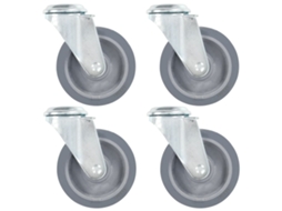 Vidaxl Rodas Giratórias Com Furo 4 Pcs 100 Mm