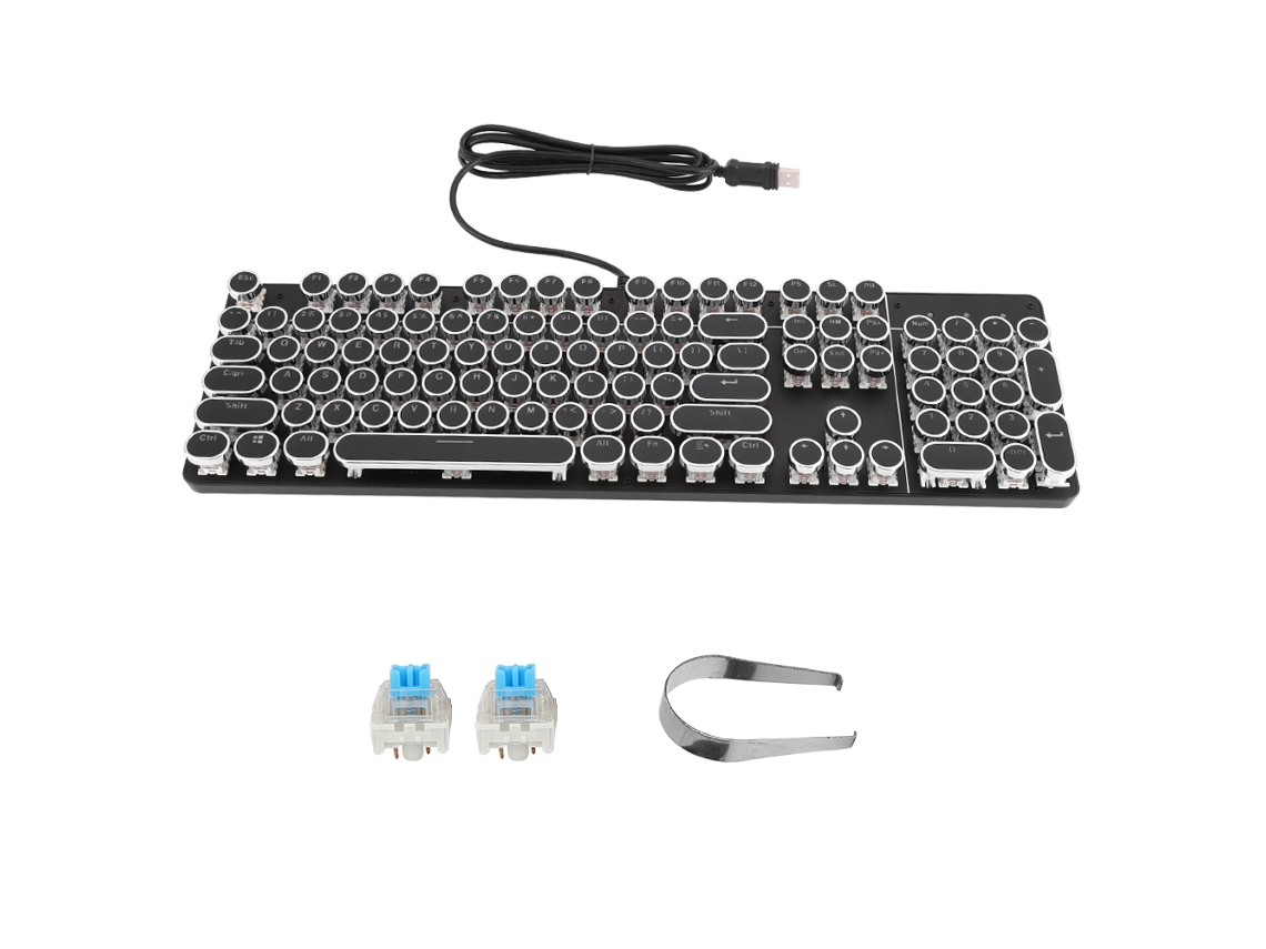 Teclado Mecânico Vintage com 87 Teclas Retroiluminado LAXISCREED