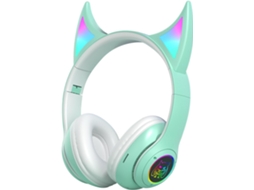 Fones De Ouvido Supra Auriculares Com Orelhas Gato E Luzes Coloridas Que Piscam