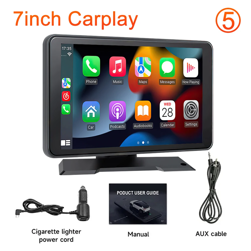 Sistema Multimídia Automotivo Portátil Universal Carplay De 7 Polegadas, Tela Sem Fio De 7 A 10 Polegadas