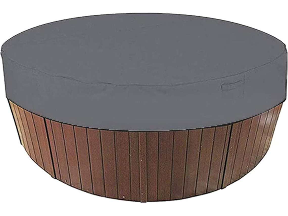 Capa Redonda Para Banheira De Hidromassagem À Prova Dágua Para Áreas Externas, Proteção Uv À Prova Dágua E Proteção Contra Vento Para Banheira De Hi
