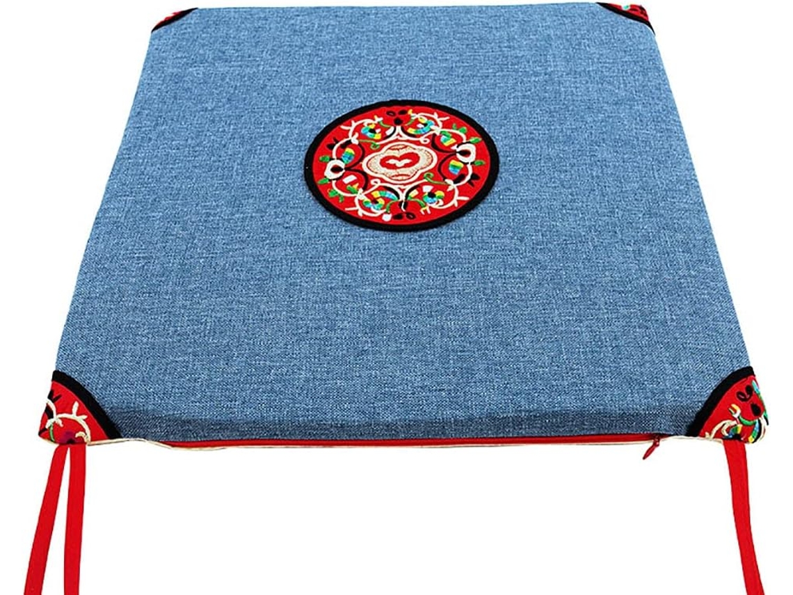 Almofadas Para Cadeiras Em Estilo Chinês, Almofadas Para Cadeiras Bordadas Com Laços Chineses, Almofadas Para Cadeiras