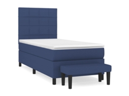 Box Spring Bed, Box Spring Beds Vidaxl Azul Tecido (90 X 190 Cm)