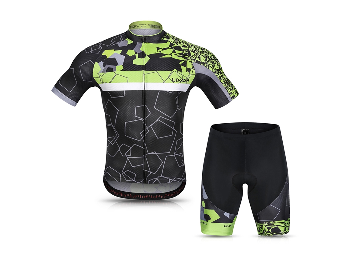 Conjunto De Camiseta De Ciclismo Para Homem Com Calcinha Com Espuma Gel Manga Curta Breathe Quick-dry