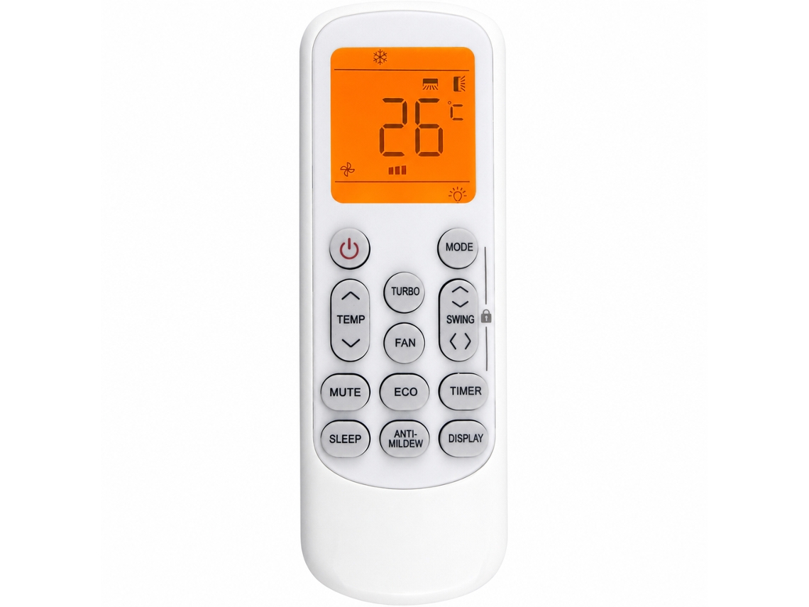 Comando À Distância Para Ar Condicionado Compatível Com Dairry, Retroiluminado, Sem Configuração_zhd