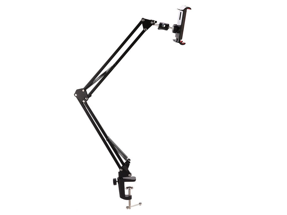 Soporte de Mesilla para Tablet Y Teléfono Móvil Con Rotación de 360°, Ajustable para Tablets de 4 a 10,5 Pulgadas, Brazo Plegable.